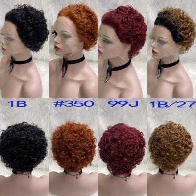 China Strong Lace 13x1 Frontal Pixie Wig With Baby Hair Wave Wig Wholesale Silky Straight Pixie Cut Wig Human Hair Bob Short Pixie Cut Lace for sale