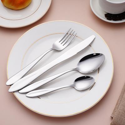 China Amazon Viable Hot Selling Reusable Forks and Spoons Bulk 4Pcs Stainless Steel Cutlery Set Flatware Sets for sale