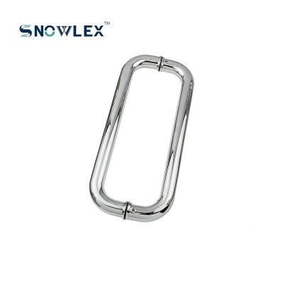 China 304 Stainless Steel Modern Handle Round Glass Tube Door Handle for sale