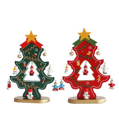 China Best New Design Zinc Alloy Gift Wooden Christmas Decoration Tree For Home Decorations for sale