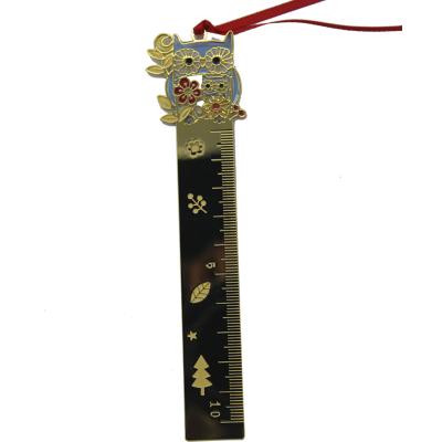 China China Custom Cartoon Zinc Alloy Brass Ruler With Gold Finish Ruler for sale