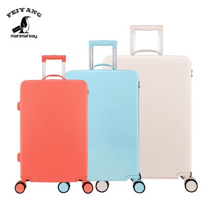 China Fashionable ABS Candy Zipper Luggage Cheap School Suitcases For Girl for sale