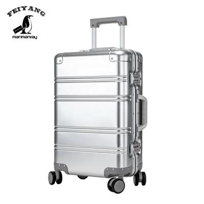 China 100% Full Aluminum Suitcase 4 Spinner 360 Degree Wheels Luggage Bestselling for sale