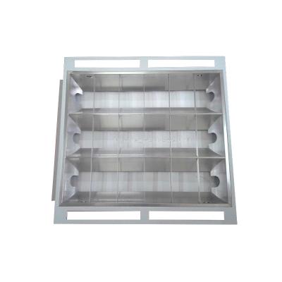 China Modern Led Air Vent Grill Lamp Fitting Fluorescent Light Fixture Recessed Grill Lamp Slouver Panel Type for sale