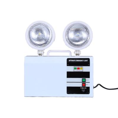 China Energy Saving Automatic Backup Battery Household Built In Light Portable Double Head Led Emergency Light for sale