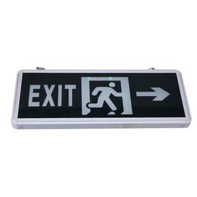 China Energy Saving Emergency Light Single Sided Double Sided Rechargeable Led Exit Sign Emergency Light For Blackout for sale