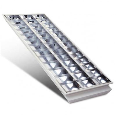 China Ceiling / T8 mirrored reflector 4x36W recesssced anodized aluminum 4 bulbs canopy type fluorescent fixtures for sale