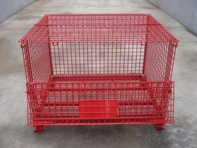 China Multi Color Welded Wire Mesh Cage , Collapsible Steel Mesh Storage Cages for sale