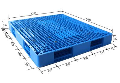 中国 標準サイズの積み重ね可能で再使用可能なプラスチック パレット物質的な青い色のHDPEかPP 販売のため