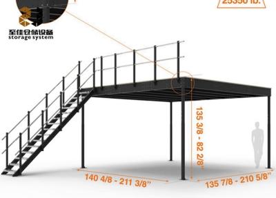 中国 鉄鋼構造 2層産業用メザンジン床棚システム 販売のため