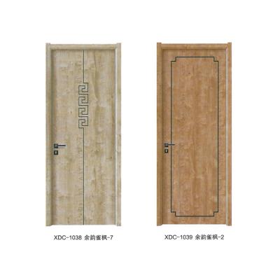 China Factory direct sales cheap simple newest modern wooden bedroom door with solid price level E0 MDF design for sale