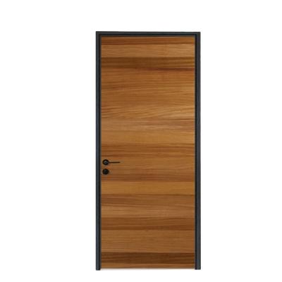 China Simple Solid Wood Filling Teak Wood Door Design for sale