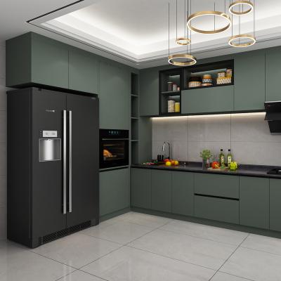 China Modern Minimalist Cupboard Set Paint Cabinet Door Kitchen Glass Cabinet Door for sale