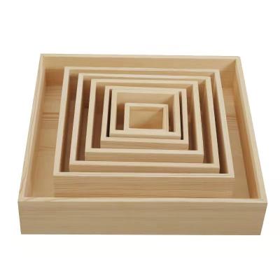 China Disposable Custom Wooden Stainless Steel Wine Box Laser Cut Box Square for sale