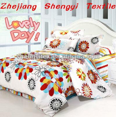 China Single Queen Size Bedsheets/100% Polyester Microfiber Sheets/Designer Bed Spread for sale