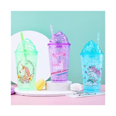 China Sustainable Maker Eco Reusable TumblerTake Cold Drink Coffee Tea Bubble Away Cups Ice Cream Cup With Ice Cream Custom Logo Lids for sale