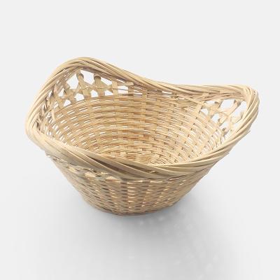 China Three-leaf sustainable shape samll storage basket bamboo food organizer storage bin for buffets/galley for sale