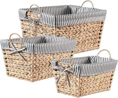 China 2022 Sustainable Laundry Storage Promotion Gift Wicker Baskets Cane Rattan Toilet Tank Basket for sale