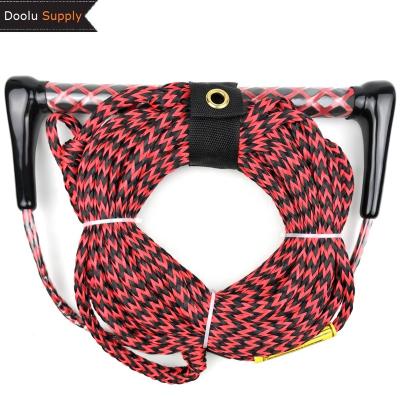 China Watersports Area Core Grip Waterski High Quality Aluminum Rope Customized Color 2 Section Wakeboard Rope for sale