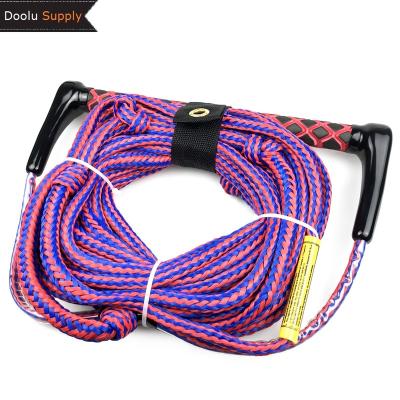 China Durable Water Surfing High Strength Wakeboard Rope With EVA Handle Braided Polyethylene Water Ski Rope for sale