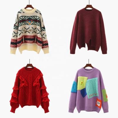 China Anti-pilling 2022 Nomikuma Autumn Winter Women Sweater Korean love knitted love sweater tops long sleeve causal O-neck pull Femme b037 for sale