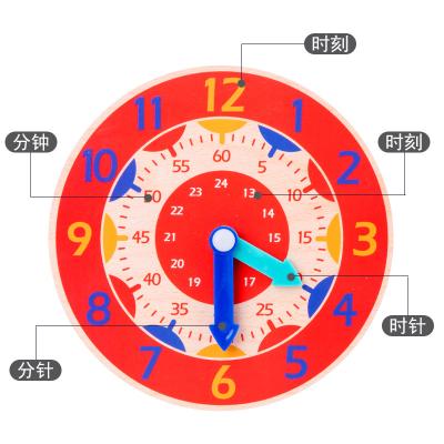 China Factory Direct Sales Children's Eco-Friendly Wooden Digital Clock Early Time Puzzle Education Montessori Teaching Aids Toys for sale