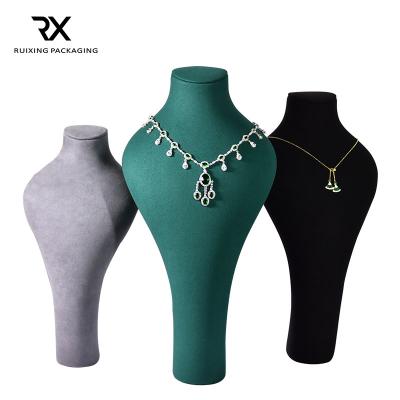 China Classic Elegant Luxury Portrait Stand Model Jewelry Storage Props Props Portrait Necklace Bust Display Stand for sale