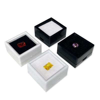 China Wholesale Compatitive Ready to Ship Gem Boxes Glass Velvet Loose Small Acrylic Stone Box Certified Diamond Jewely Boxes Loose Natural Cheap for sale