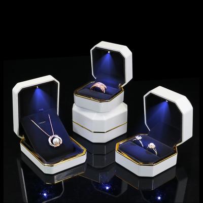 China Compatitive propose to marry Ring White LED jewelry box for sale