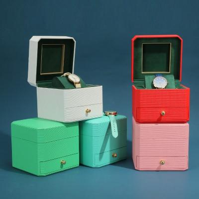 China Lucking Modern Customized Luxury PU BOX Watch Collection Box Customized Logo as Gift Watch Display Wholesale for sale