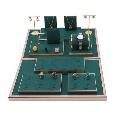 China Simple Modern Lucking Fabric Jewelry Display Custom Jewelry Rack For Ring Bust Necklace Bangle Bracelet Showcase Jewelry Counter Display for sale