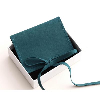 China Lucking Modern Customized Custom Logo Printed Paper Packaging Drawer Jewelry Box Rigid Necklace Ring Gift Box With Jewelry Pouch Bag for sale