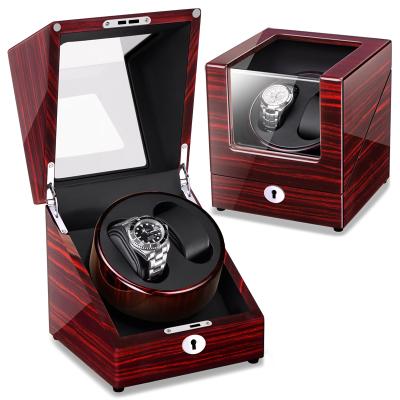 China High Quality Brown Wooden Cheap Automatic Jewelry Package Display Boxes Watch Winder for sale