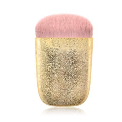 China 2019 Best Flat Brush Square Scrub Rose Gold Flat Head Contour Kabuki Top Bar Brush for sale