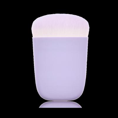 China Multi-function Flat Plastic Flat Brush Small High Light Blush Simple Handmade Nylon 1pc Makeup Brush for sale