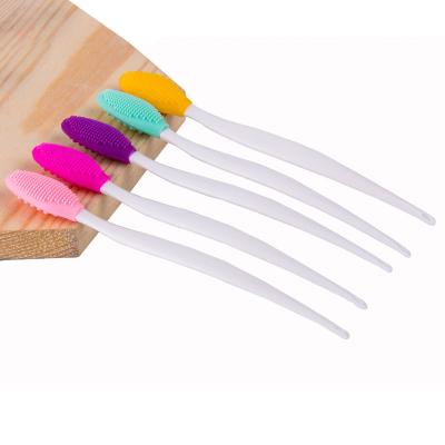 China Blackhead Material Single Pore Flat Brush Silicone Horny Nose Cleaning Brush for sale