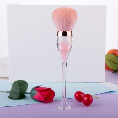 China New Simple Flat Brush Tumblers Makeup Brush Wine Glass Oversized Loose Powder Blush Sweep Beauty Creative Tools for sale