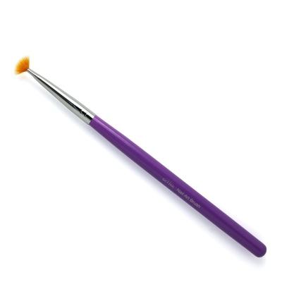 China Single Handle Purple NAIL Fan Brush High Grade Nylon Factory Direct Nail Brush for sale