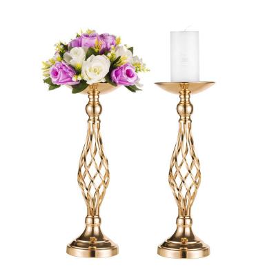 China Living Room Luxury Gold Decoration Indoor Flower Stand Simply Wedding Centerpieces for sale