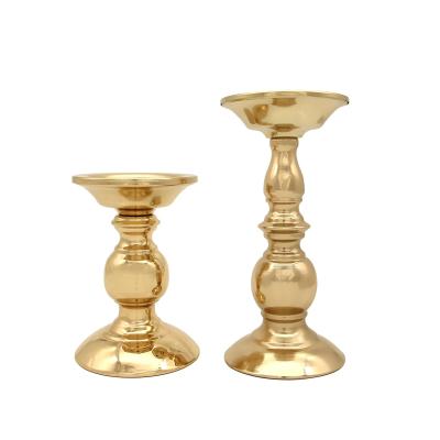 China Vintage Wedding Home Decoration Ornaments Pillar Candle Holder Candelabra Candlestick for sale