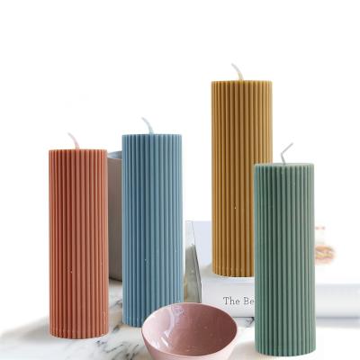 China Handmade Custom Paraffin Wax Scented Column Aromatherapy Scented Pillar Candles With Christmas Gift Boxes Packaging For Home Decor for sale