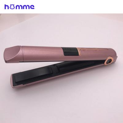 China MEN Temperature Control Wireless Hair Straightener With Power Bank Travel Size USB Function HM-RHS02 for sale