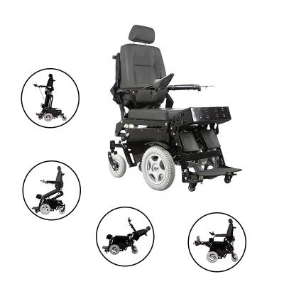 China Rehabilitation Therapy Steel Supplies Power Electric Standing Wheelchair For Handicapped for sale