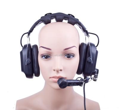 China TELIKOU HD-202 XLR 5 Pins Homem Single-ear Full-Duplex Wired Intercom Headset Sistema dinâmico de microfone Headset anti ruído à venda