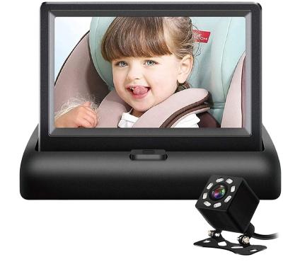 China NIGHT VISION iPoster Viewing Infant In Seat Baby Monitor 8IR Rear Facing Camera With Bracket For 4.3 Inch Foldable Monitor for sale