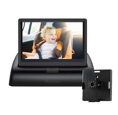 China NIGHT VISION iPoster for Viewing Infant in Seat 8IR LED Baby Rear Facing Monitor Inside HOOk&LOOP Car Baby Monitor for sale