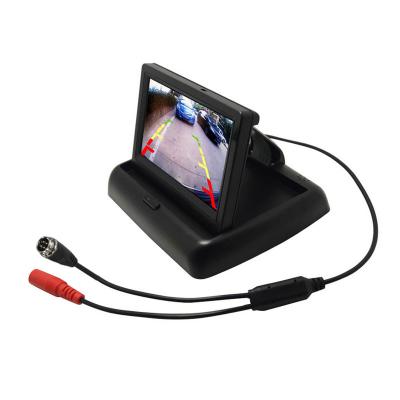 China Foldable Rear iPoster RCA/4-PIN Connector 2 Channel LCD Video Input LCD Screen 4.3