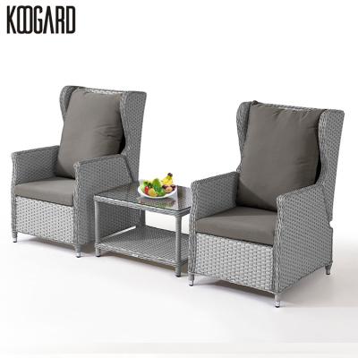 China Contemporary high quality outdoor garden rattan furniture antique cane rattan wicker chairs with ottoman for sale