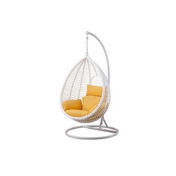 China Modern Standing White Cheap Rattan Swing Egg Chair Outdoor Garden Patio Furniture for sale