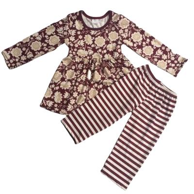 China Spring and Autumn Girls Casual Floral Dress Set with Multi-pattern Pants Long Sleeve Set for sale